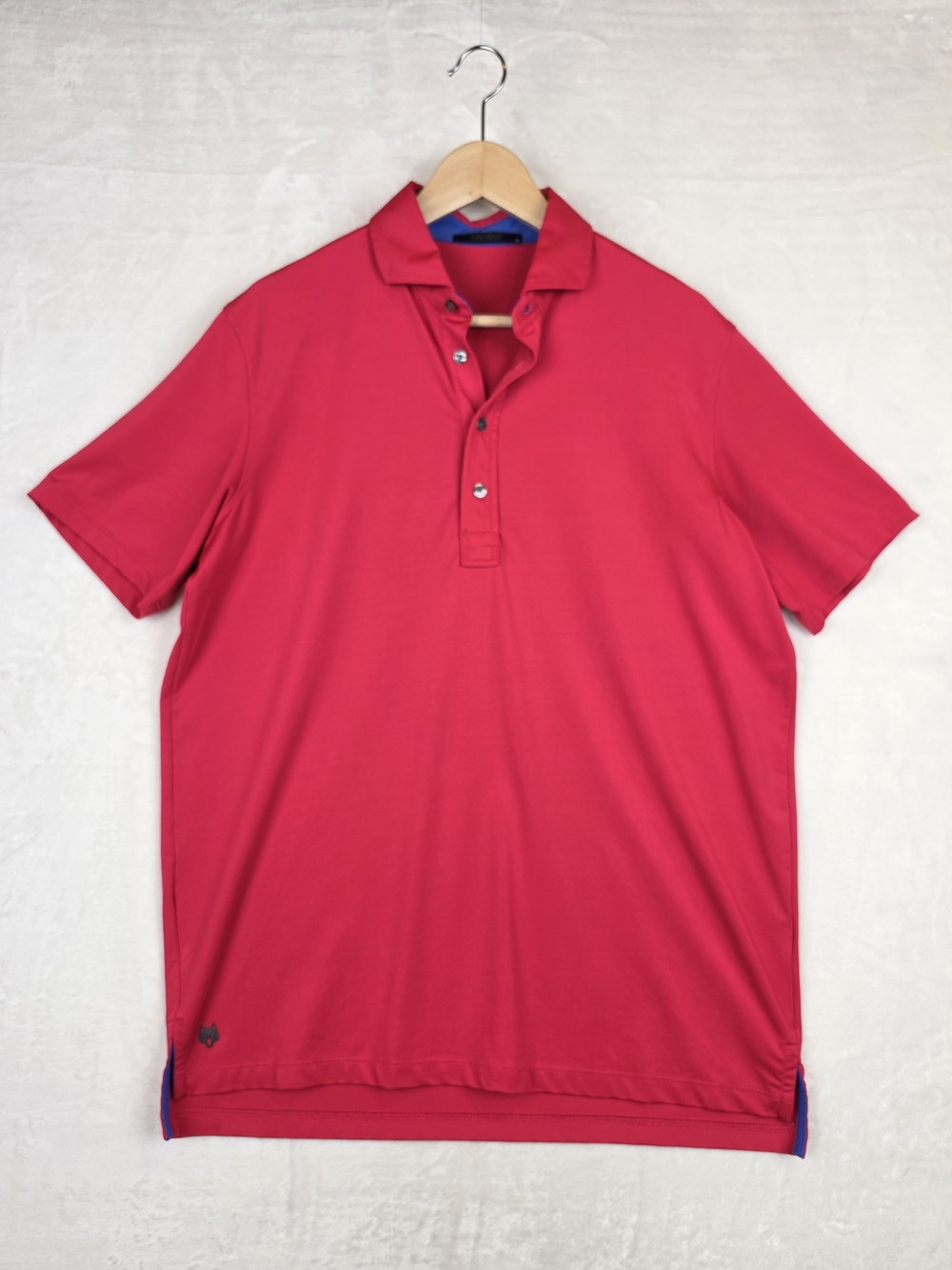 Greyson Clothiers Mens M Red Wolf Logo Performance Golf‎ Polo Shirt Peru